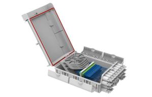 Wholesale 24 Ports Fiber Optic Junction Box 48 Fibers Outdoor Wall / Pole Mounted Waterproof from china suppliers