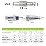 4 pins 5 pins Coloured Circular Aviation Docking Connector Male Female GX12 GX16