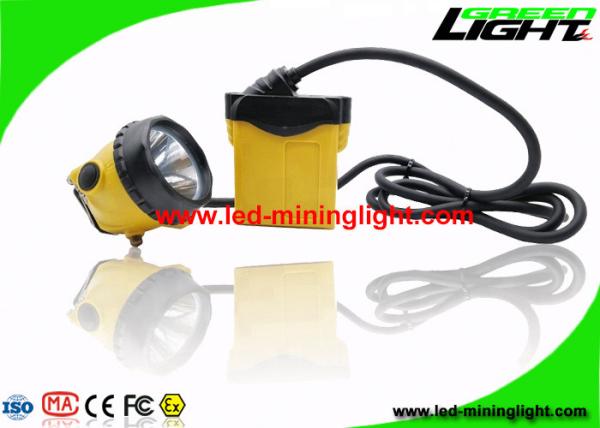 25000 Lux Waterproof IP68 Mining Cap Lights , Full Sealing Construction Miners