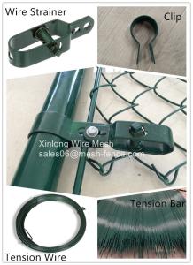 Wholesale Strong Chain Link Black Fence , Chain Link Security Fence 50*50mm from china suppliers