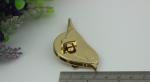 Ladies handbags metal bird pattern high quality light gold turn twist locks