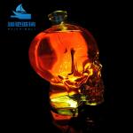 Customize Skull Shape Hot Stamping Screen Printing 750ml Glass Liquor Bottle