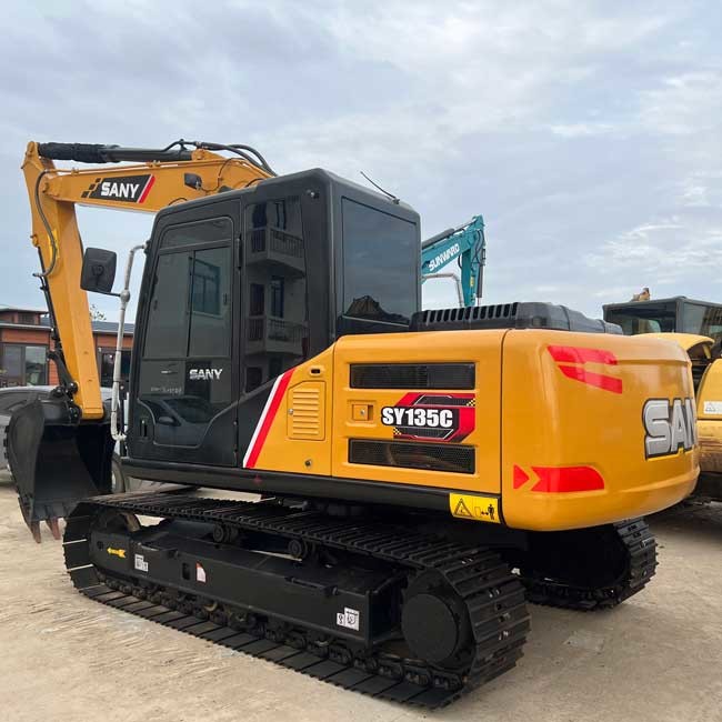 SANY Second Hand Excavator SY135c Little Crawler Excavator 0.6m3 Bucket Capacity