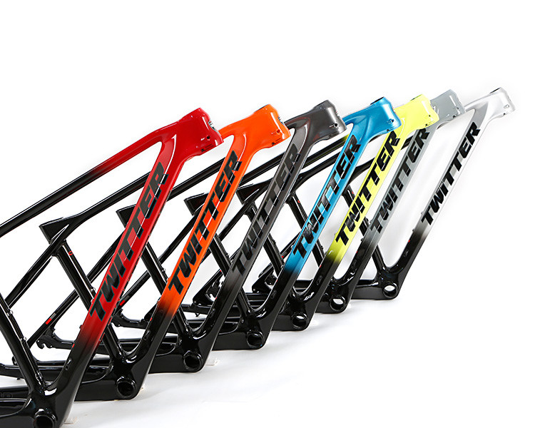 135mm QR Carbon Fiber MTB Frame 29 Full Suspension With Inner Cables