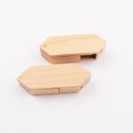 180 Degree Twist Wooden USB Flash Drive 2.0 And USB 3.0 50-100MB/S Embossing