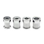 Silver Aluminum Alloy 16 20 Tooth 2GT Timing Belt Pulley Width 10mm