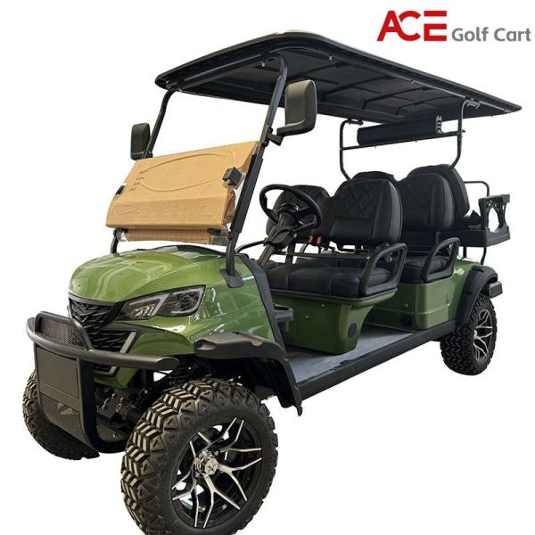 Custom Color Electric EV Golf Cart With 48V Battery 14 Inch Aluminum Alloy