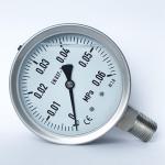 316SS 0.06 MPa Liquid Filled Pressure Gauge G 1/2 Bayonet Ring Pressure Gauge