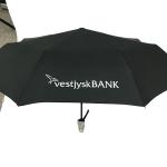 Windproof Double Fiberglass Ribs Umbrella Black Color Dia 95cm