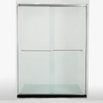 Frameless Clear Tempered Glass Black Profile Walk in Shower Screen Shower Door