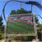 Outdoor Mobile Advertising Display , 500x1000mm Backstage Led Rental Screen