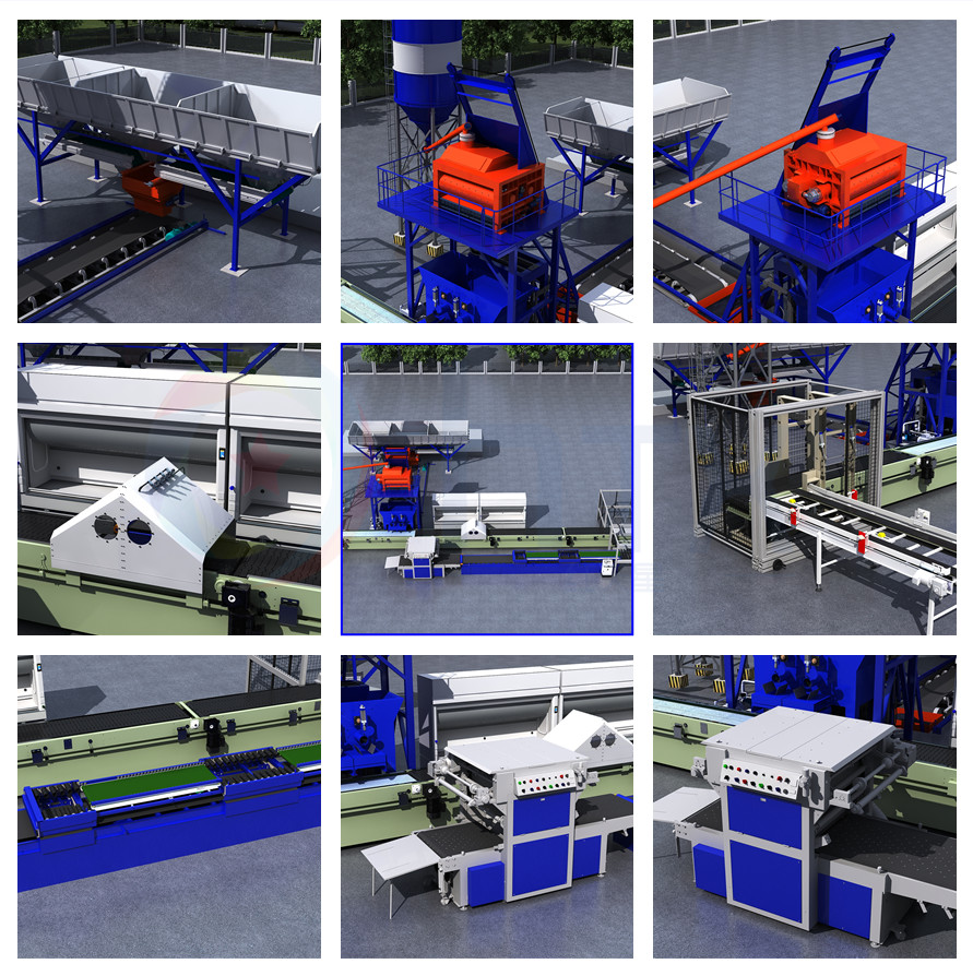 Fully Automatic Artificial Stone Production Line Floor Tile Making Machine