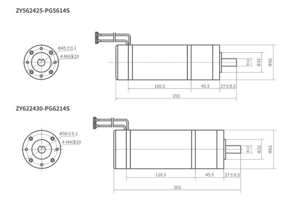 Elevator Motor For Door Operator With Mechanical Self-Locking Function