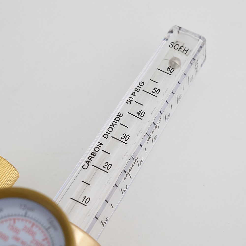 High Pressure Gas Reduction Dual Output Argon Regulator Flowmeter for CO2 Air Control