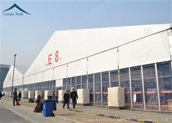 PVC Roof Outdoor Exhibition Tents White / Clear / Orange , Fire Proof And Water