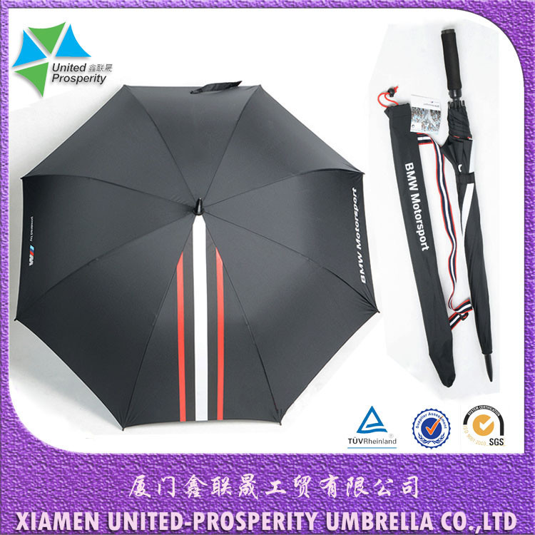 TUV Fiberglass Handle Manual Close Windproof Golf Umbrellas