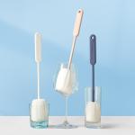 3 Colors Removable Simple Glass Water Bottle Cleaner Sponge Cup Brush Long