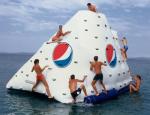 Business Logo / Slogan Printed Iceberg For Inflatable Water Games In Park And