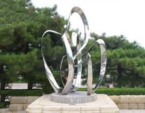 Wholesale Custom Contemporary Garden Ornaments Statues Polished Metal Outdoor Abstract Sculptures from china suppliers