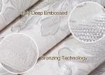 Beautiful Silver Country Style Wallpaper Embossed Vinyl Floral Pattern 0.53*10M