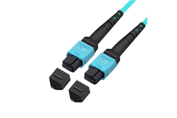 Telecommunication MPO Fiber Optic Connector Customized Logo OM3 SX Fiber