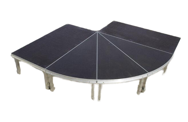 Round / Square Portable DJ Stage Platform Detachable Aluminum Alloy Glass Plywood Material