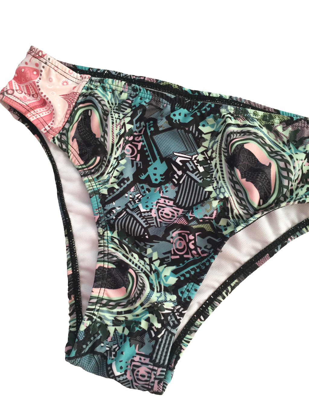 New Bikinis Women Swimsuit Bathing Suit Push Up Swimwear Leaf Print Plunge Thong Bikini Set Biquinis Brazilian Beachwea