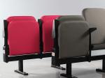Folding Fabric Beam Mounted Stadium VIP Chair With Armrest
