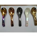High Efficiency Ceramic Spoon Tea Cup Golden Silver Blue Rose Gold Black Color