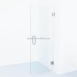 6-12mm Thickness Brushed Nickel Finish Single Frameless Shower Glass Door for