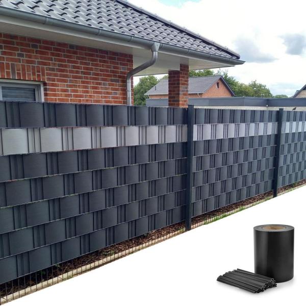 PVDF Vinyl Fence Tape 0.19*35m 0.19*50m PVC Tarpaulin Fence Screen Strip For