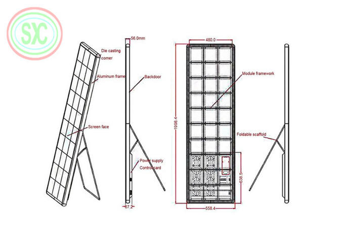 COB Outdoor LED Advertising Screen With Carbon Fiber Case And High Density led commercial advertising display screen