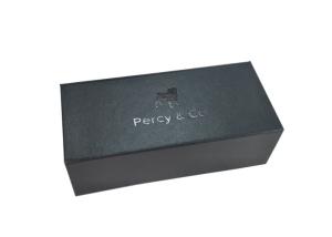 Wholesale Glossy Foil Logo Folding Gift Boxes Black Color For Dog Chain Packaging from china suppliers