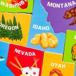 United States America Puzzle Map With 44 Magnetic Pieces 19 X 13 Inches