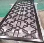 Custom modern stainless steel room divider decorative flower carved design