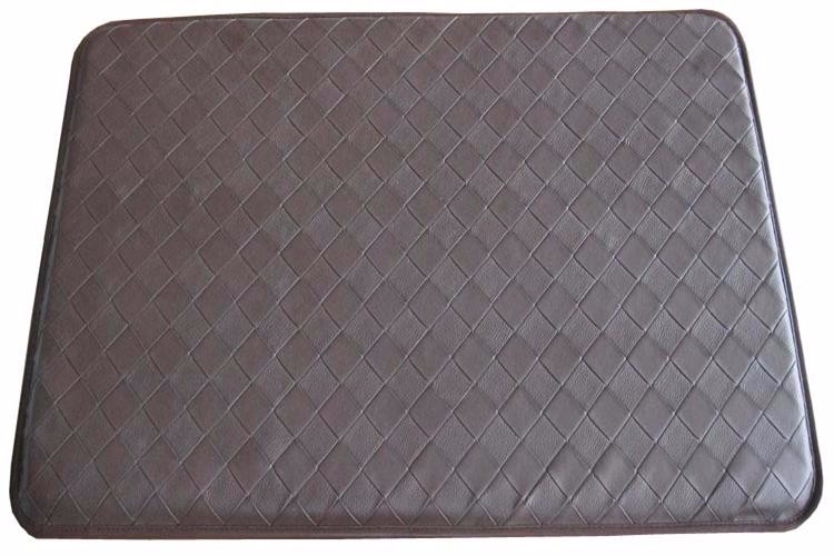 Plaid surface PU with NBR anti-fatigue kitchen feet mat