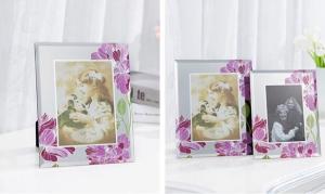 Wholesale Durable Solid Glass Wedding Photo Frames / Elegant Family Wall Art Picture Frames from china suppliers