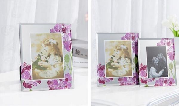 Durable Solid Glass Wedding Photo Frames / Elegant Family Wall Art Picture