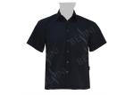Men's 65%Polyester 35%Cotton Poplin Work Shirt Short Sleeve Black