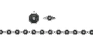 Wholesale Stylish Carbon Fiber Encrusted Zircon Fashion Jewelry Set Lightweight and Unique Pattern from china suppliers