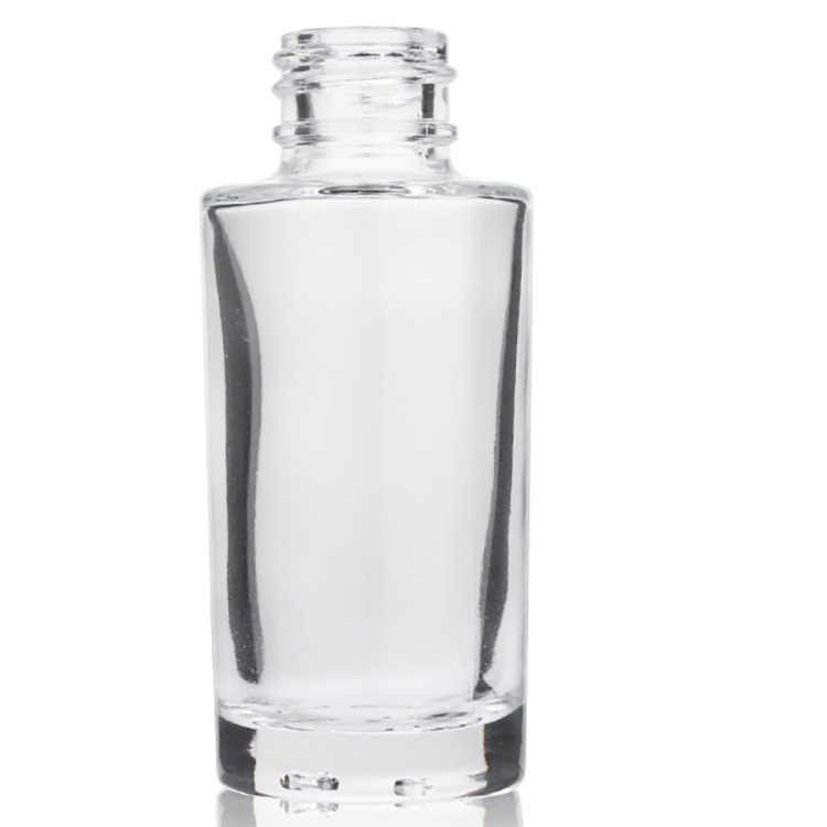 Clear Seal Foundation 30ml Bottle Liquid Foundation Bottle With Rubber Cap Glass Skincare Containers