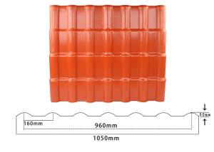 Wholesale Decorative Color Corrugated Spanish Style Synthetic Resin Roof Tiles Length As Your Require from china suppliers