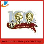 Lion club pins high quality custom/free design metal pin gold,silver,copper