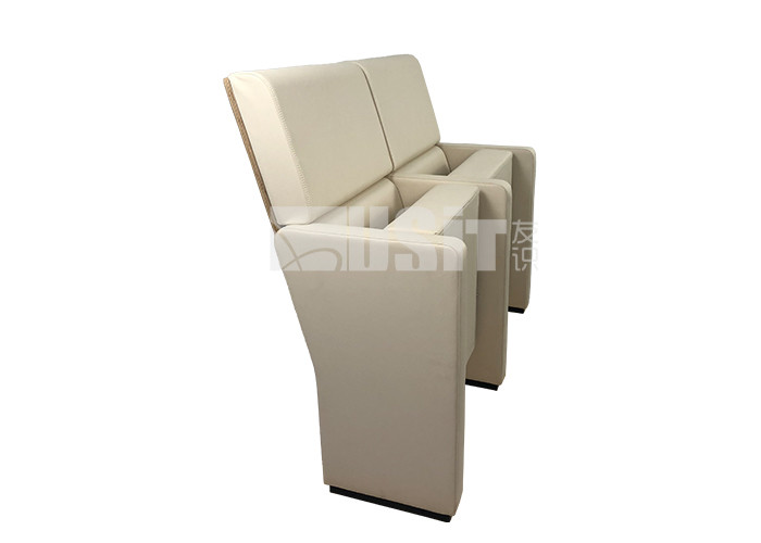 School PU Foldable Padded Church Chairs With Aluminium Stand