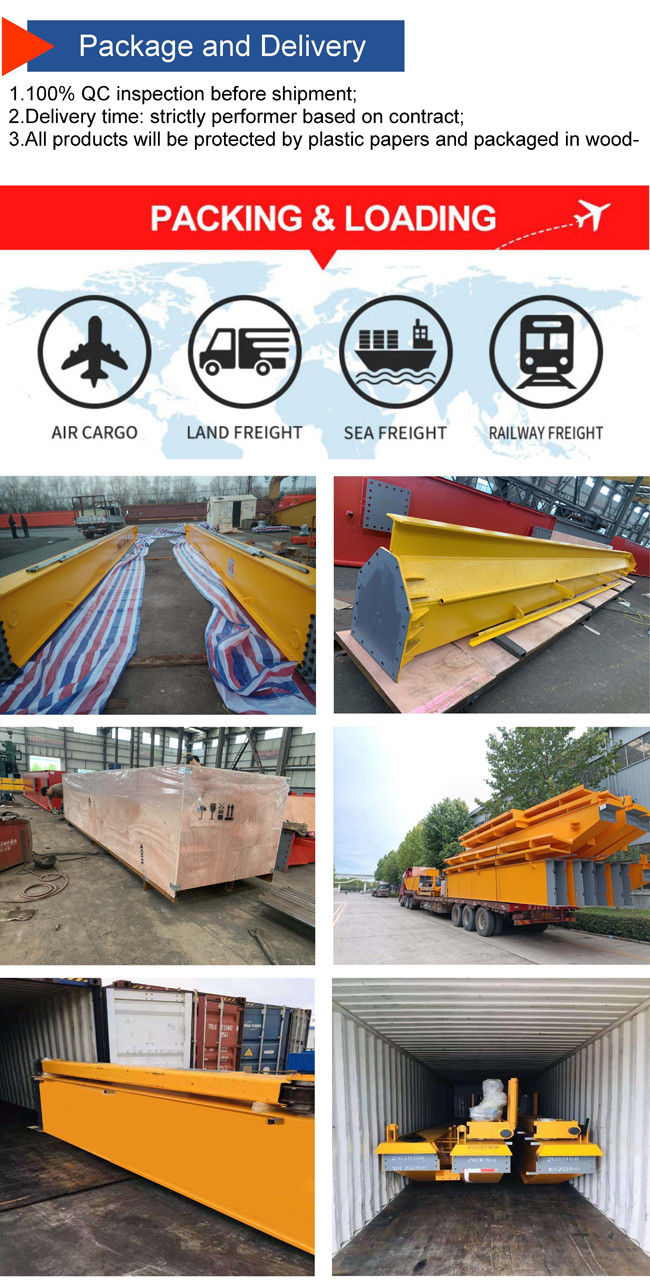 Europe Style 100 T Double Gantry Crane Mobile For Indoor Outdoor Workshop