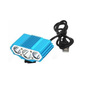 Wholesale 3 CREE Push Bike Headlights Blue Surface , Powerful Road Bike Front Light from china suppliers