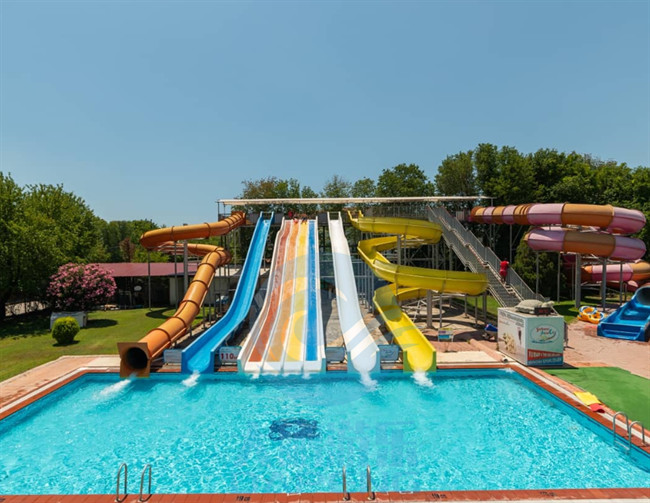 Fiberglass Mat Racer Water Slide Cluster Rainbow Water Slide 6m Height