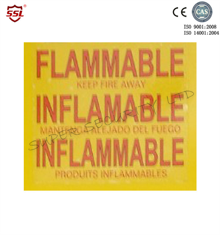 2 Doors Small Flammable Liquid Chemical Storage Cabinet For Petrol Double Wall 1 Shelf Adjustable