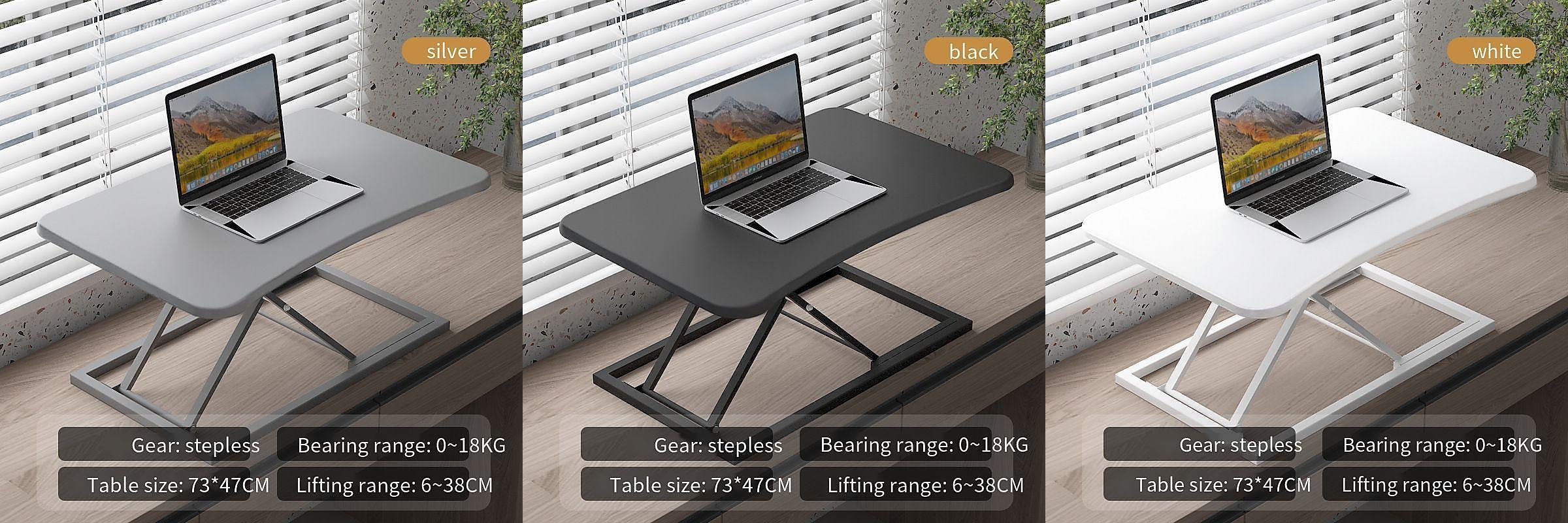 Stainless Steel Standing Folding Lift Table Adjustable Height Office Computer Desk