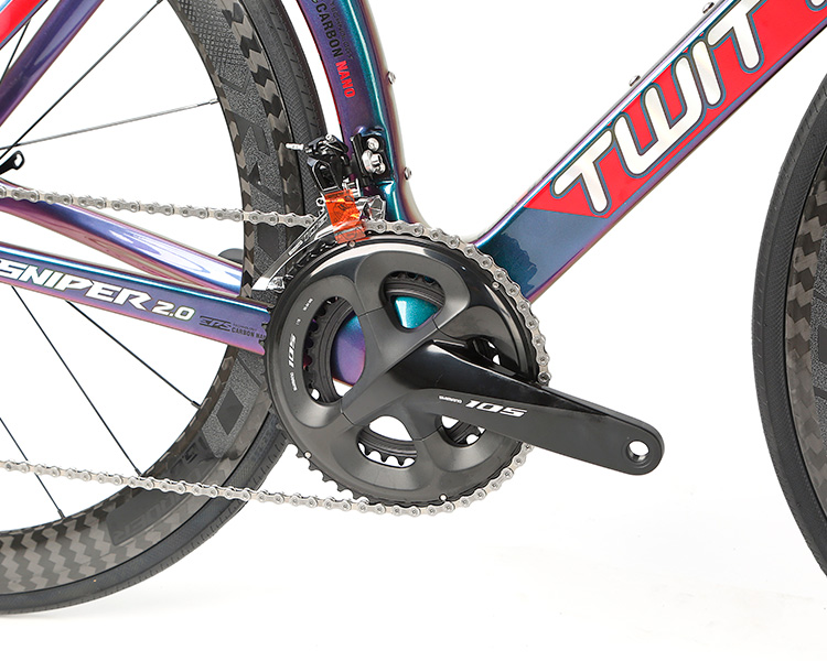 Holographic Frame Carbon Fiber Road Bike With Carbon Rim 22 Speed